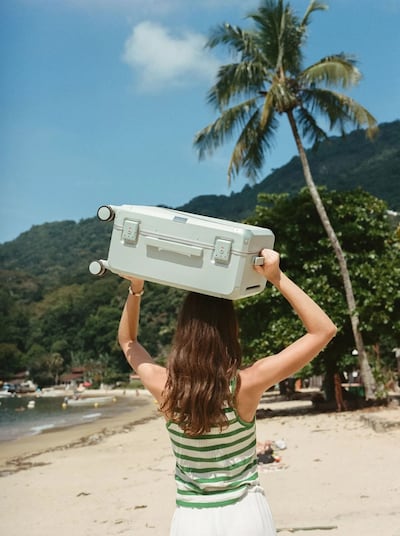 Leave space for any on-trip shopping you might do. Seen here, cabin trunk suitcase by Armoir