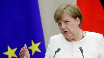 Chancellor Angela Merkel of Germany, where there are an estimated 950 active Hezbollah operatives. Sergei Chirikov, EPA