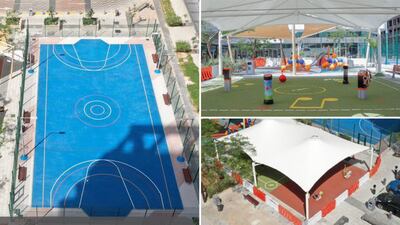 A new family-friendly fitness facility and children's park has been built at Abu Dhabi Corniche. Twitter / Abu Dhabi City Municipality