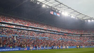 The majority of the crowd in Lyon were American fans. Reuters