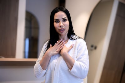 Tiger Tower resident Zahra Finech lost all her belongings and savings in the fire. Victor Besa / The National