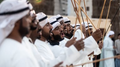 Traditional Emirati dance being performed at Al Hosn Festival in Abu Dhabi. Ruel Pableo for The National