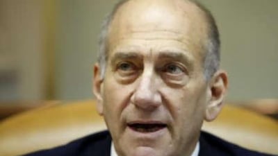 The Israeli prime minister Ehud Olmert.