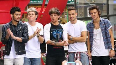 From left, Zayn Malik, Niall Horan, Louis Tomlinson, Liam Payne and Harry Styles from One Direction in New York. Neilson Barnard / Getty Images / AFP
