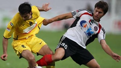 Rafael Sobis, right, and his table-topping Al Jazira team will be looking to capitalise on Al Shabab's problems.