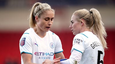Manchester City's Steph Houghton is confident her club can clinch the WSL title this season. PA