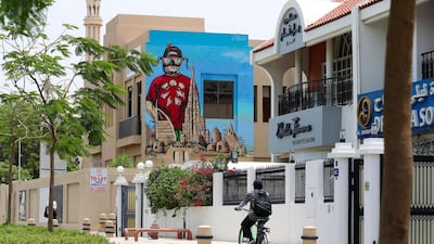Street art and graffiti on Jumeirah Beach Road, Dubai. Chris Whiteoak / The National