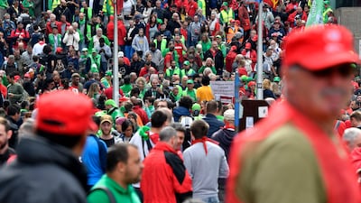 Protesters are disgruntled because inflation in Belgium hit 9 per cent this month, largely because Russia's invasion of Ukraine has affected grain supply and caused the cost of energy to surge. AP