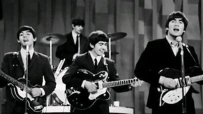 The Beatles perform on the Ed Sullivan Show in New York in 1964. Dan Grossi / AP Photo