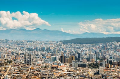 Skyline of Quito, capital of Equador. The UAE–Ecuador Cepa, if finalised, would be the third such deal with a Latin American nation following agreements with Costa Rica and Colombia last week. Photo: Getty Images