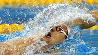 Australia's Michael Larkin improved on his backstroke mark twice this week with his Abu Dhabi effort in 52.11 seconds better than Doha earlier. Francois Nel / Getty Images