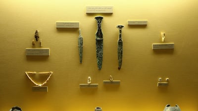Various articles on display at Dubai Museum. Pawan Singh / The National