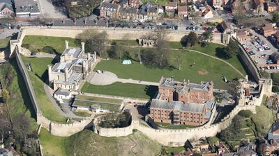 Lincoln Castle in Lincolnshire. The castle has been removed from Historic England's at-risk register following a £22m renovation.