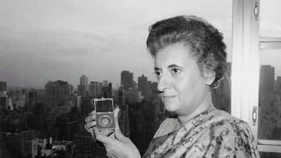 Indira Gandhi, the former Indian prime minister, in 1974. AFP