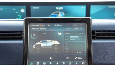 The screen on the dashboard