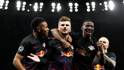 RB Leipzig striker Timo Werner, second left. Reuters