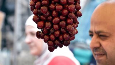 Sweet cherries are seen during Cherry Day in the village of Hammana, southeast of Beirut, Lebanon. EPA