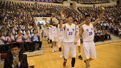 The players are cheered by the audience. Reuters