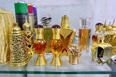 A selection of some of the perfumes manufatured by Swiss Arabian. Pawan Singh / The National