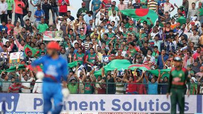 Bangladesh fans enjoy the atmosphere in Abu Dhabi.