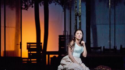 Anna Netrebko sings Tatiana in Tchaikovsky's Eugene Onegin, one of the works to be broadcast internationally. Ken Howard / Metropolitan Opera via Bloomberg