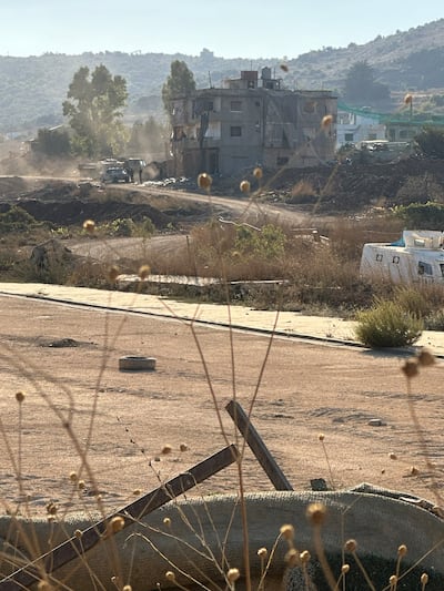 A Lebanese house converted into an Israeli military station on the outskirts of Debel. Nada Maucourant Atallah / The National