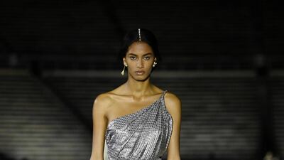 A model walks the runway during the Dior Cruise show 2022 at Panathenaic Stadium on June 17, 2021 in Athens, Greece. Getty Images
