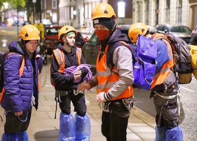 Animal Rebellion activists scaled the headquarters of Defra in central London in the early hours of Tuesday morning. Photo: Animal Rebellion