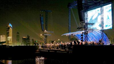 The BBC’s highly acclaimed Blue Planet in Concert performed at the start of the Volvo Ocean Race stopover. Ravindranath K / The National