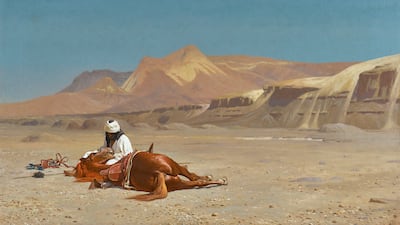 Jean-Leon Gerome's Rider and his Steed in the Desert is on display in Doha. Photo: Sotheby's