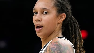 Phoenix Mercury centre Brittney Griner during the first half of Game 2 of the WNBA Finals against the Chicago Sky. AP