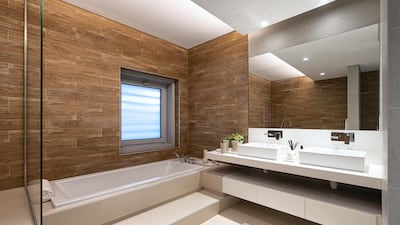 The bathrooms are ultra-modern.