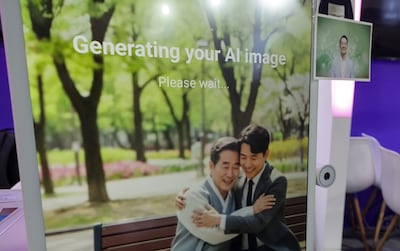 The Soul Link device in action at Gitex. Victor Besa / The National