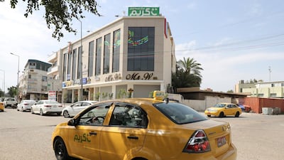 A Careem car on the streets of Baghdad. Ahmad Al-Rubaye for The National
