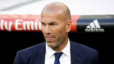 Real Madrid manager Zinedine Zidane shown before the match against Villarreal. Juanjo Martin / EPA