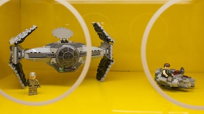 Star Wars Lego toys at the Lego store at Yas Mall. Mona Al Marzooqi / The National