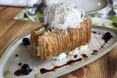 Grand Beirut mille feuille, a signature dessert. Pawan Singh / The National
