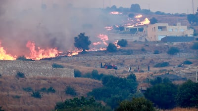 Krya Vrysi, Crete. More than 150 firefighters are tackling the blaze. EPA
