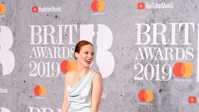Jess Glynne in classic Vivienne Westwood. Photo: Getty