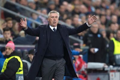 Napoli manager Carlo Ancelotti. EPA