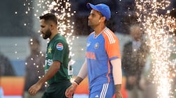 India captain Suryakumar Yadav, right, is in great form with the bat. Chris Whiteoak / The National