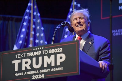 Donald Trump at a campaign event last month in Davenport, Iowa. AP