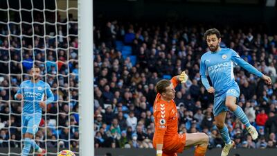 Bernardo Silva - 8: In-form Portuguese denied first-half goal by legs of Pickford when through one-on-one. Could have had second-half penalty from Keane challenge but his delayed reaction before hitting deck made referee decide against it. Side-footed home City’s third with five minutes left. AP