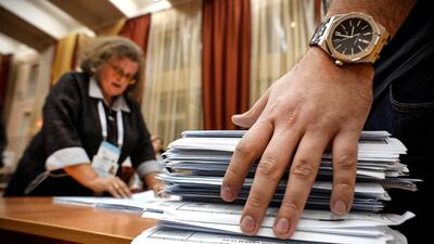 Russians voted over three days to elect representatives for the 450-member lower house State Duma and several local legislatures. AFP