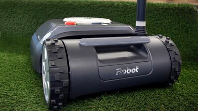An iRobot Terra lawn mower. Amazon has entered into an agreement to acquire the iRobot for approximately $1.66 billion. AP