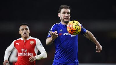 Chelsea’s Branislav Ivanovic shown in action on Sunday night against Arsenal at the Emirates Stadium. Dylan Martinez / Reuters