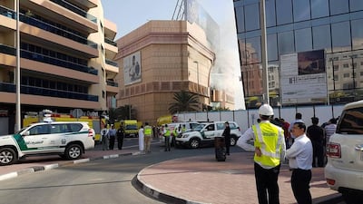 Lamcy Plaza shopping mall in Dubai was evacuated on March 3, 2017, when a fire broke out on the roof. Courtesy Kevin Sebastian