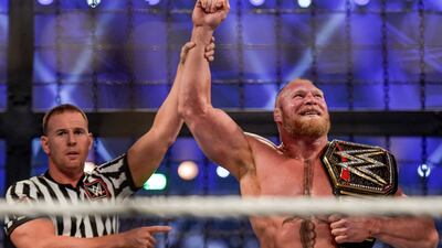 Brock Lesnar is declared champion.