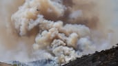 A giant smoke cloud forms as the Sandy Fire burns in Simi Valley, California, US. EPA