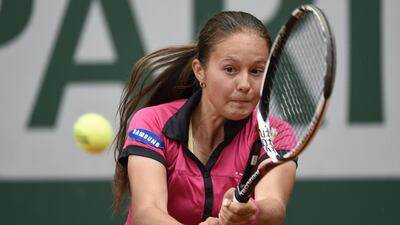 Daria Kasatkina shown in action during the 2014 French Open girl's singles final. Pascal Guyot / AFP / June 7, 2014